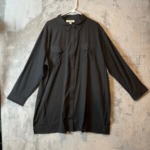 Coolibar Santorini Tunic Shirt Women’s Size‎ 2X Black UPF 50 New